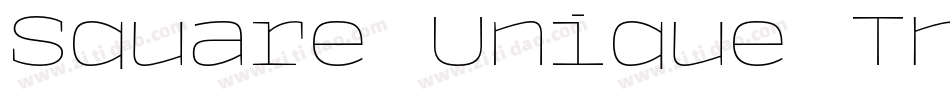 Square Unique Thin字体转换